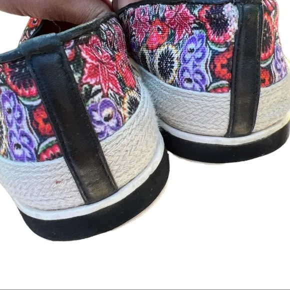 Rebecca Minkoff Sisa Shoes Size 9.5 Canvas Floral Slip On Loafers.