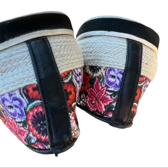 Rebecca Minkoff Sisa Shoes Size 9.5 Canvas Floral Slip On Loafers.