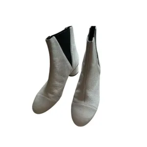 Rebecca Minkoff White Leather Chelsea Boots Sz 7.5‎
