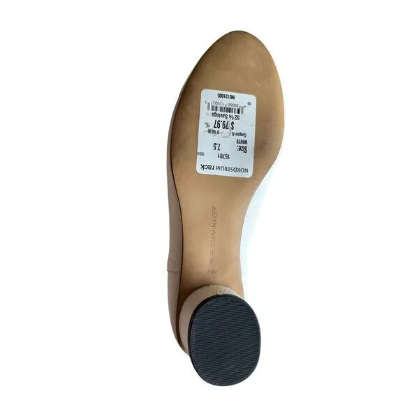 Rebecca Minkoff White Leather Chelsea Boots Sz 7.5‎