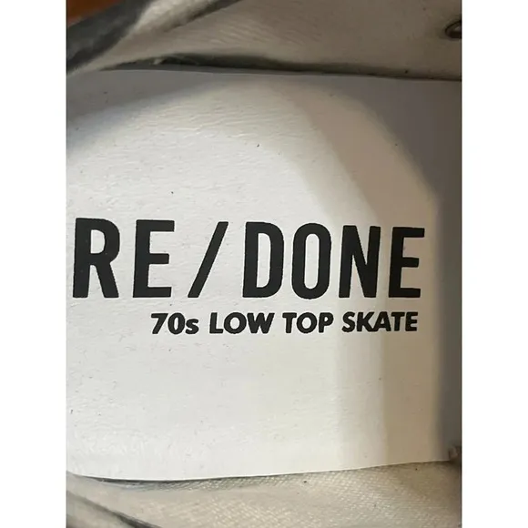 Re/Done 70s Low Top Skate Sneaker in Faded Zebra Print New With Box Dust bag