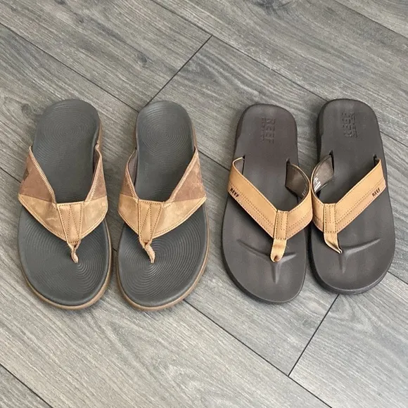 Reef and Sperry Bundle Mens Flip Flops Size 12