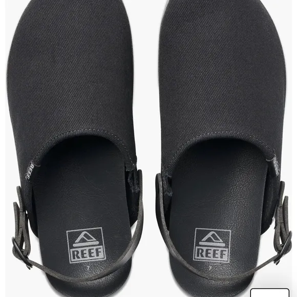 Reef Black Slip-On Loafers with Adjustable Strap