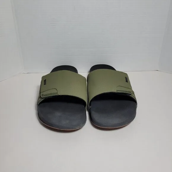 Reef Fanning Slides Men's Sandals Olive / Gum Size 12