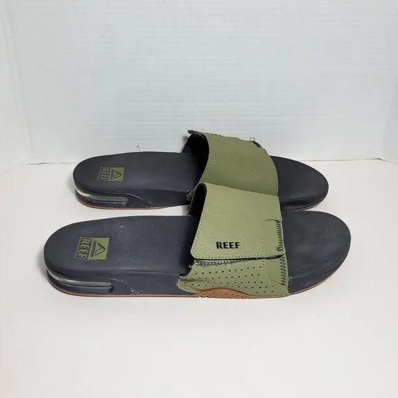 Reef Fanning Slides Men's Sandals Olive / Gum Size 12