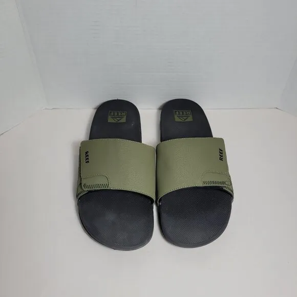 Reef Fanning Slides Men's Sandals Olive / Gum Size 12