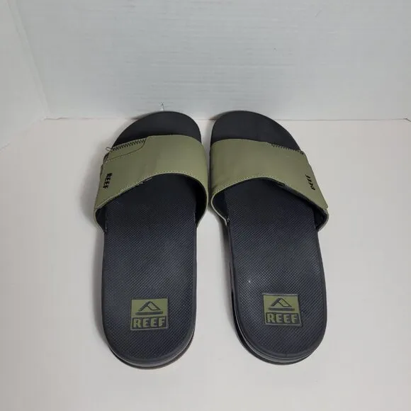 Reef Fanning Slides Men's Sandals Olive / Gum Size 12