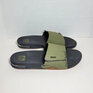 Reef Fanning Slides Men's Sandals Olive / Gum Size 12