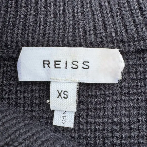 REISS Emily Button-Detail Jumper in Navy Size XS