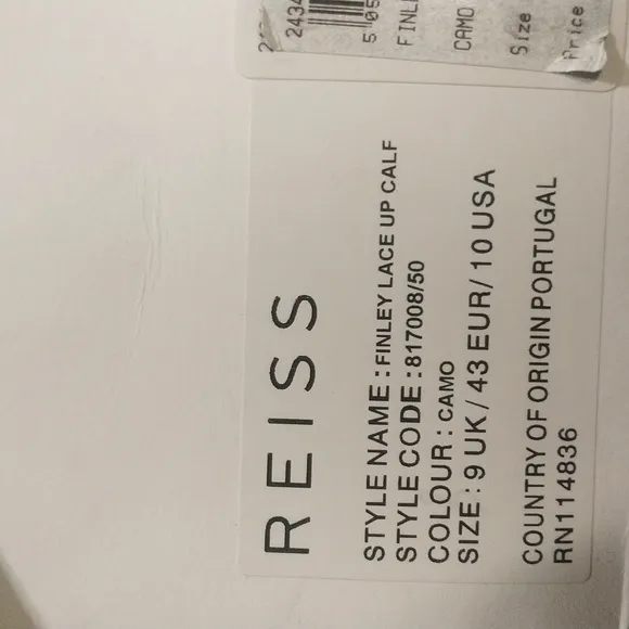 Reiss FINLEY lace up calf sneakers