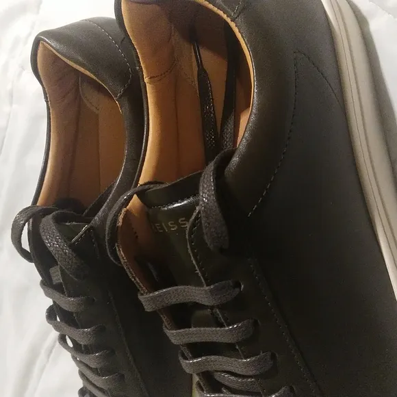 Reiss FINLEY lace up calf sneakers