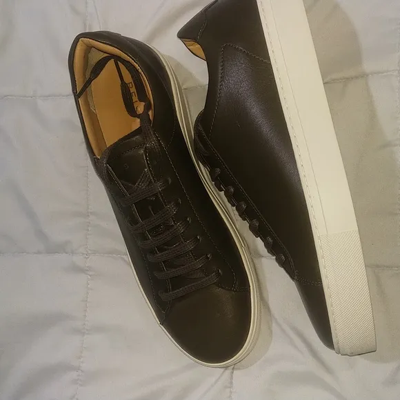 Reiss FINLEY lace up calf sneakers