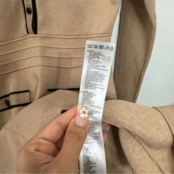 REISS Gemima Button Collar Knit Dress