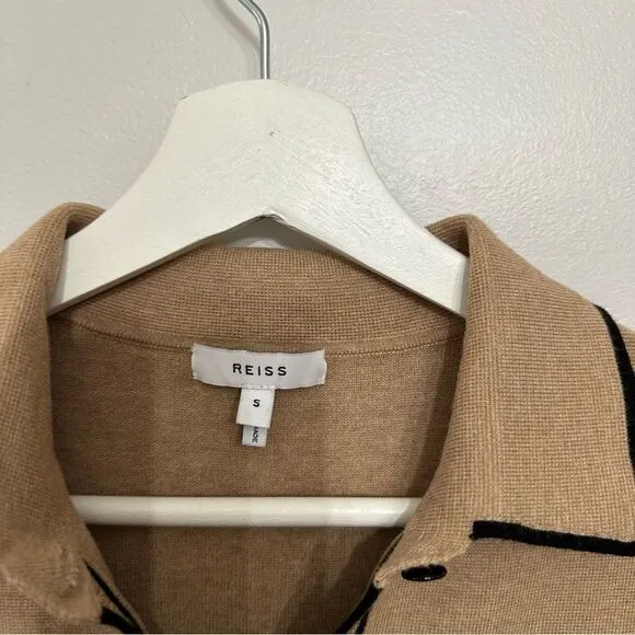 REISS Gemima Button Collar Knit Dress