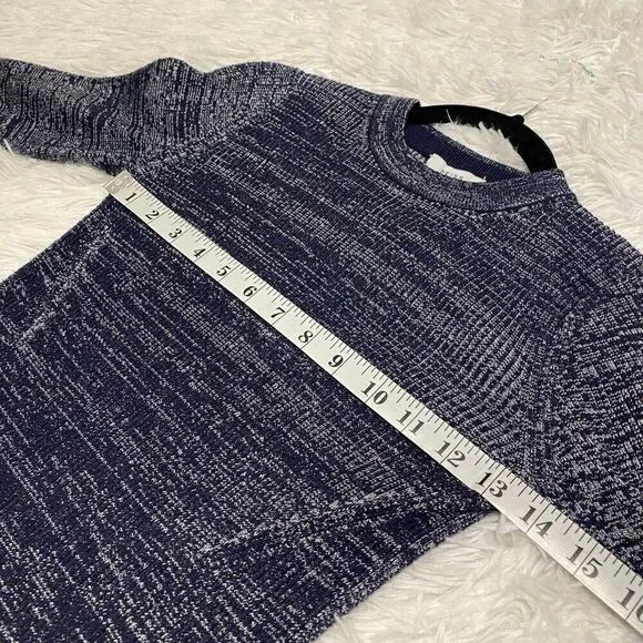 Reiss Sierra Crew Neck Sweater in Navy Blue Melange Small