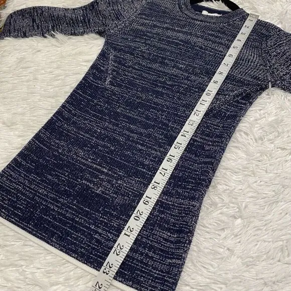 Reiss Sierra Crew Neck Sweater in Navy Blue Melange Small