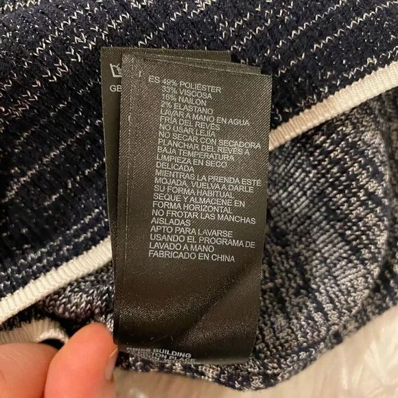 Reiss Sierra Crew Neck Sweater in Navy Blue Melange Small