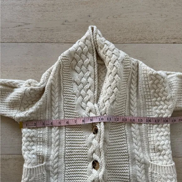 Reiss SUMMER SHAWL chunky Wool CASHMERE BLEND CARDIGAN XS