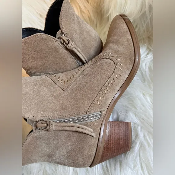 REVOLVE REBECCA MINKOFF - Lulu Womens Suede Western Ankle Boots Side Zip Sz 8.5