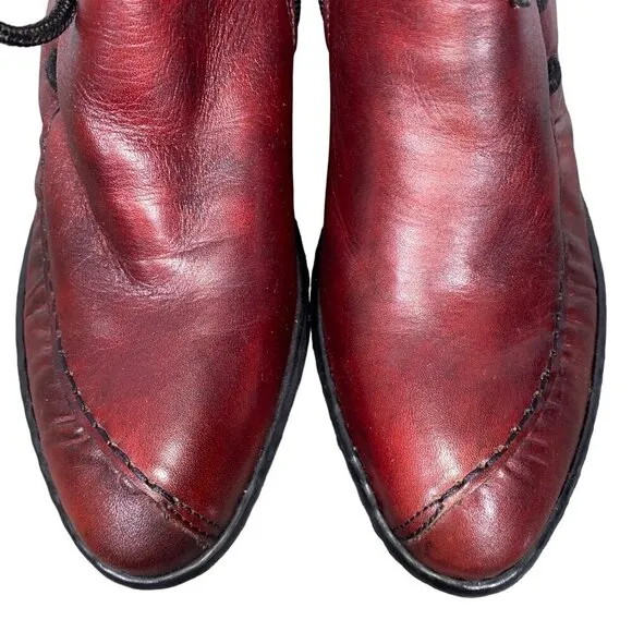 Rieker Antistress Rebecca Boots booties shoe oxblood red Side Zip women's  37