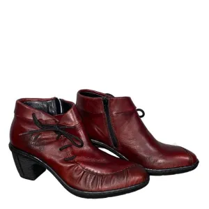 Rieker Antistress Rebecca Boots booties shoe oxblood red Side Zip women's  37