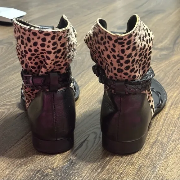 Ripicca calf hair leather gladiator sandals size 7.5