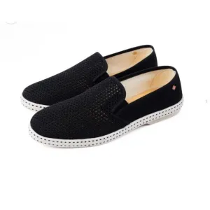 Rivieras Classic Noir Shoe Mens Sz 10.5 (44) Black Loafer Slip On Luxury Leisure