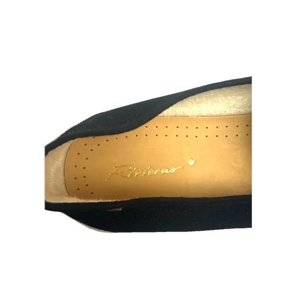 Rivieras Classic Noir Shoe Mens Sz 10.5 (44) Black Loafer Slip On Luxury Leisure