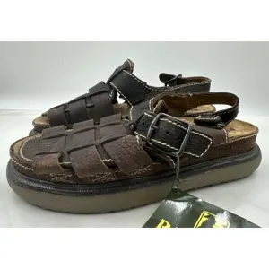 RJ Colt Sandals Mens Sz 10 Leather Brown Riverhead Open Toe Outdoors Chunky