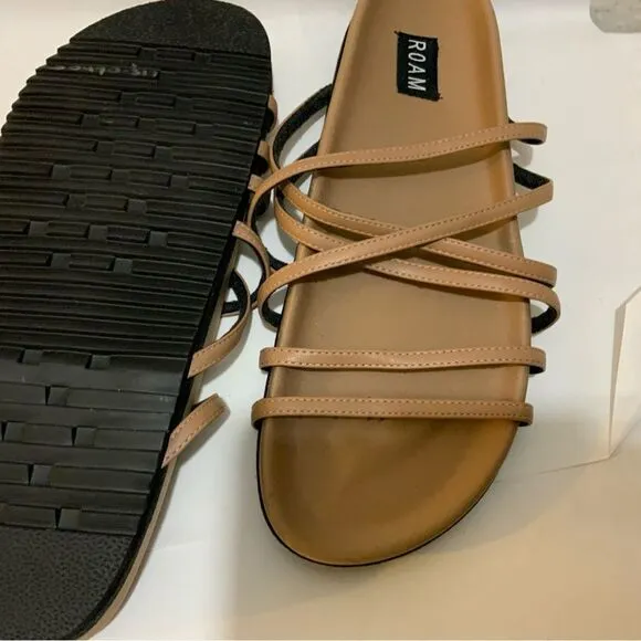 ROAM X SANDALS NUDE VEGAN LEATHER *NWOB