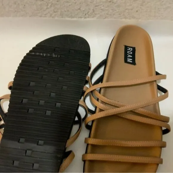 ROAM X SANDALS NUDE VEGAN LEATHER *NWOB