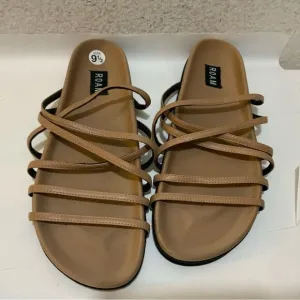 ROAM X SANDALS NUDE VEGAN LEATHER *NWOB