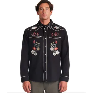 ROARK The Lone Wolf Pearl Snap Long Sleeve Shirt Medium