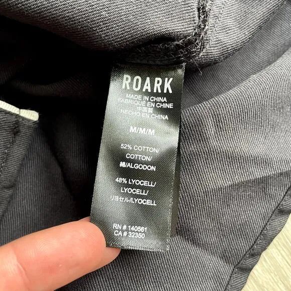 ROARK The Lone Wolf Pearl Snap Long Sleeve Shirt Medium
