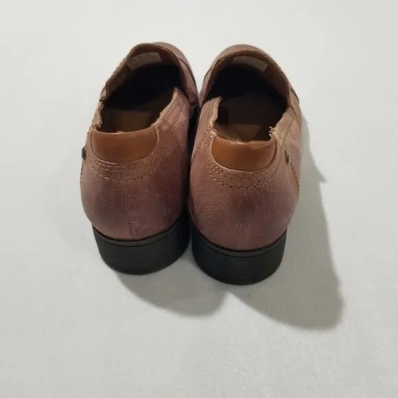 Rockport Cobb Hill Shoes Womens 7 Crosbie Slip On Loafer CI6210 Burgundy Leather
