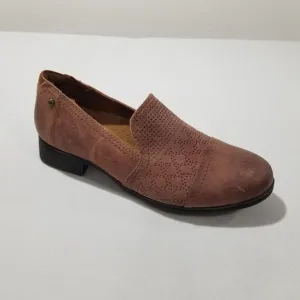 Rockport Cobb Hill Shoes Womens 7 Crosbie Slip On Loafer CI6210 Burgundy Leather