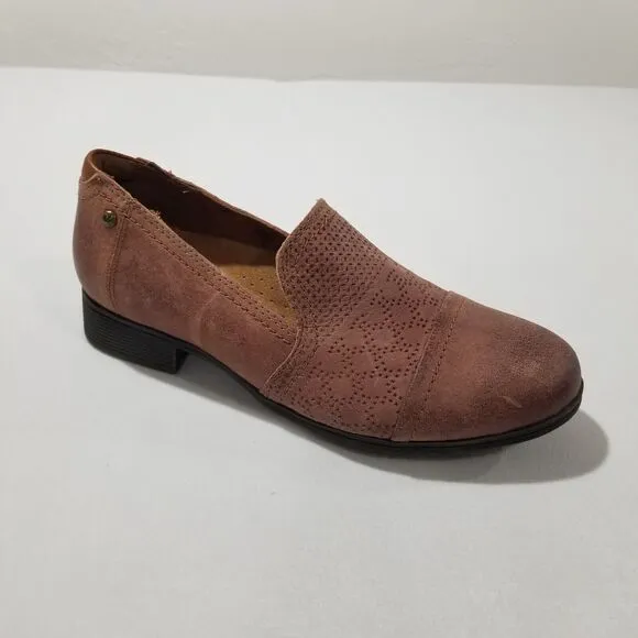 Rockport Cobb Hill Shoes Womens 7 Crosbie Slip On Loafer CI6210 Burgundy Leather