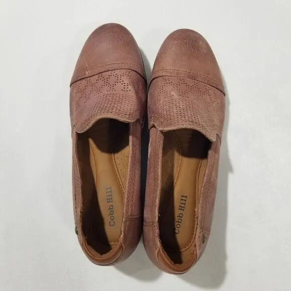 Rockport Cobb Hill Shoes Womens 7 Crosbie Slip On Loafer CI6210 Burgundy Leather