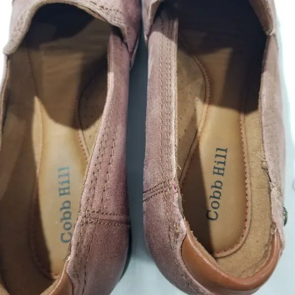 Rockport Cobb Hill Shoes Womens 7 Crosbie Slip On Loafer CI6210 Burgundy Leather