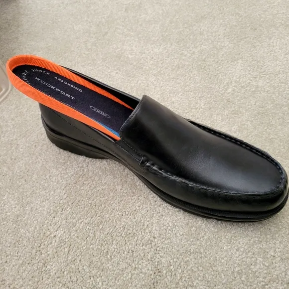 Rockport Loafers Size 11.5 M Rockport Palmer Black Leather Slip-On Shoes