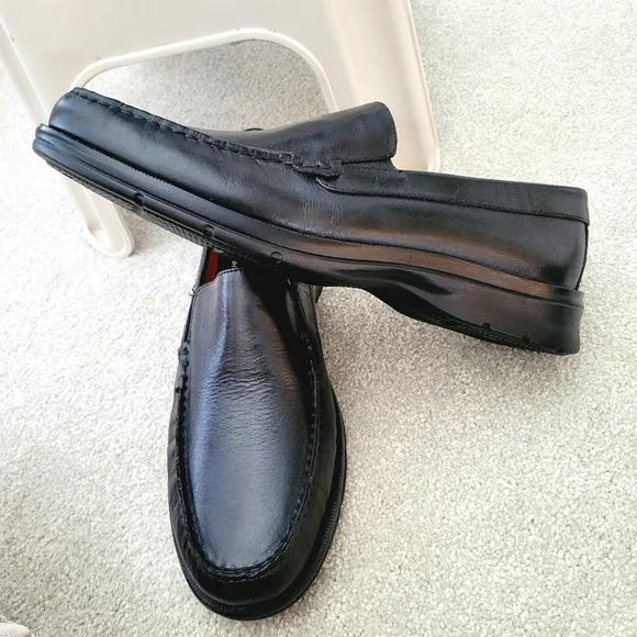 Rockport Loafers Size 11.5 M Rockport Palmer Black Leather Slip-On Shoes