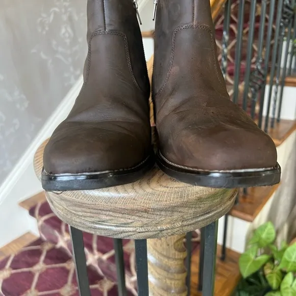 Rockport Trutech men’s boots size 10 side zip excellent condition leather brown