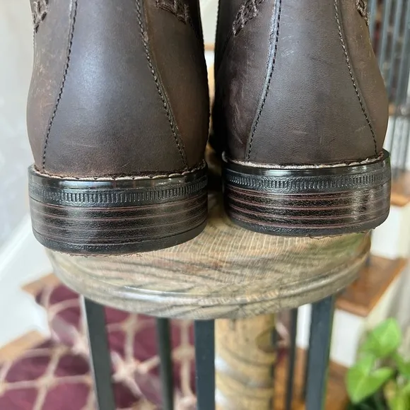 Rockport Trutech men’s boots size 10 side zip excellent condition leather brown