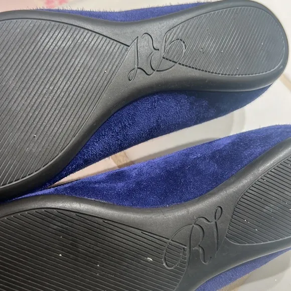 Roger Vivier Blue Suede Flats