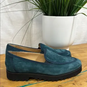 Ron white Green blue Suede Women's Loafers vibram made Italy 38.5