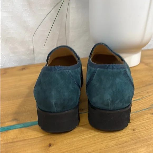 Ron white Green blue Suede Women's Loafers vibram made Italy 38.5
