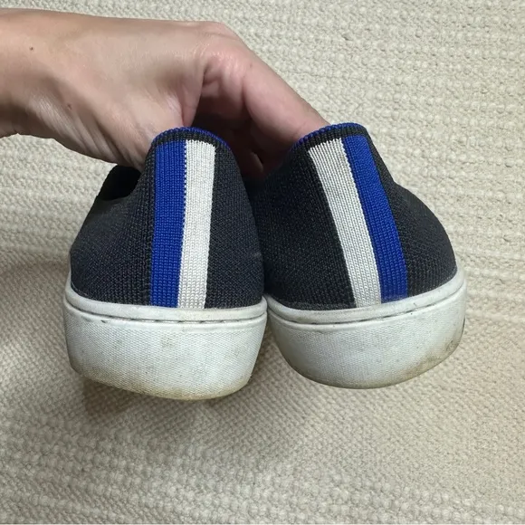ROTHY'S black knitted slip on sneakers 9