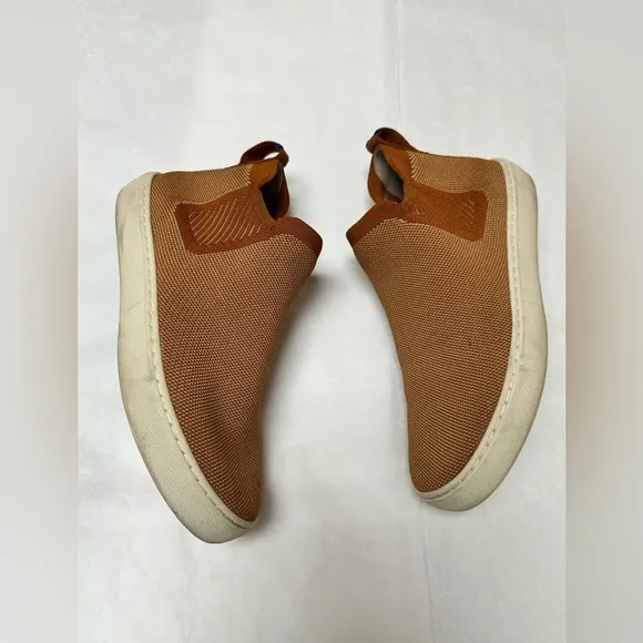 Rothy's Chelsea Ankle Boots Fawn Knit Casual Pull on