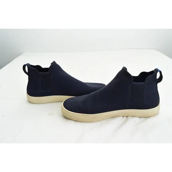 Rothy's Chelsea Boots Bootie Navy Blue Size 8 Womens Slip On