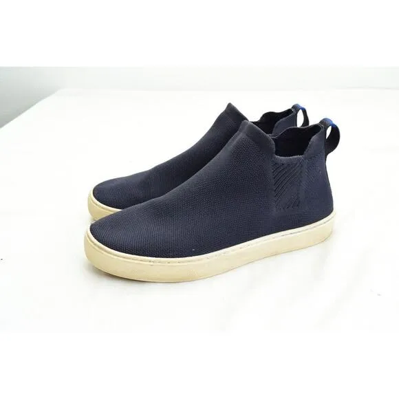 Rothy's Chelsea Boots Bootie Navy Blue Size 8 Womens Slip On